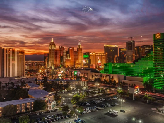 Vista nocturna de Las Vegas