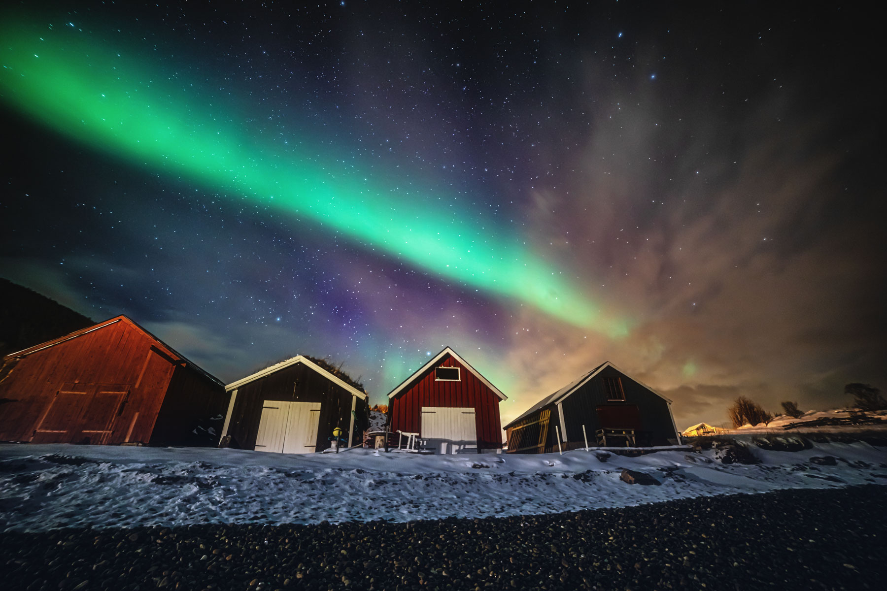 Aurora boreal en Dyrøy